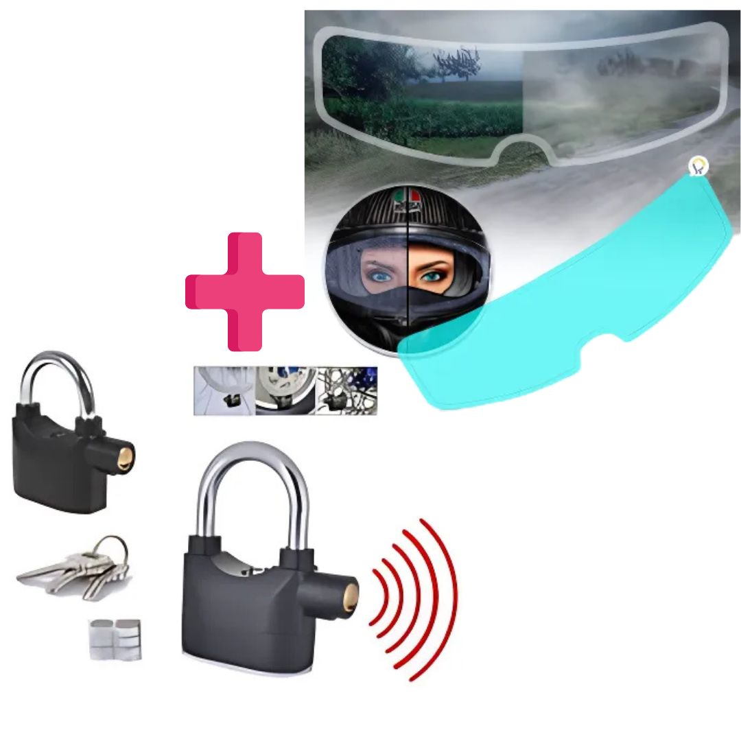 CANDADO ALARMA + ANTIEMPAÑANTE MOTO